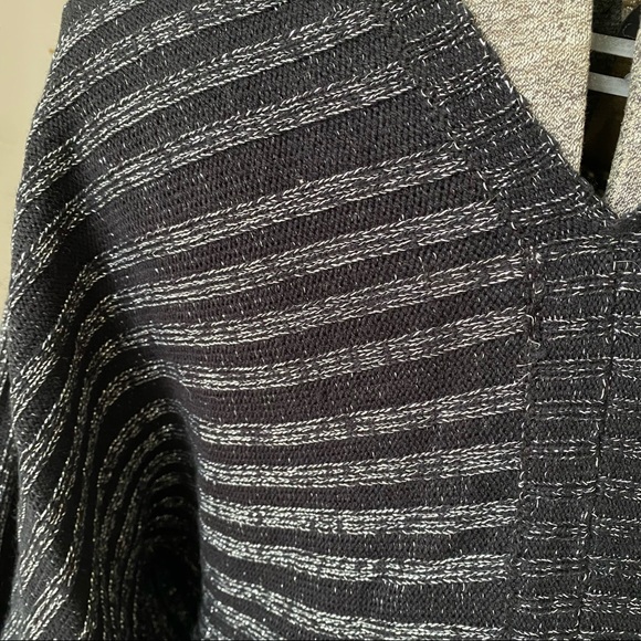 Caren Sport Bat Wing Baby Doll Metallic Ribbed Sweater - Picture 6 of 12